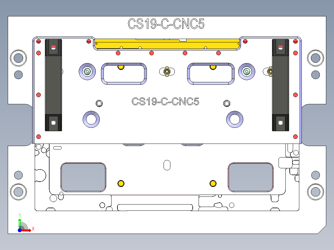 CS19-C-CNC5-180930笔记本CNC工装夹具三维模型前视图
