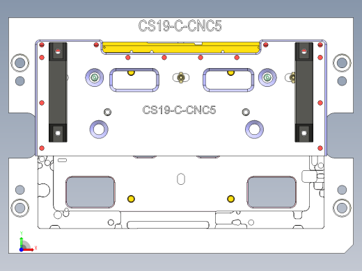 CS19-C-CNC5-180930笔记本CNC工装夹具三维模型前视缩略图