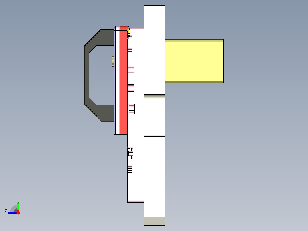 CS19-C-CNC5-180930笔记本CNC工装夹具三维模型右视图