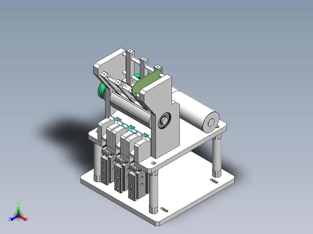造影软端管上料sw23可编辑正等轴测图