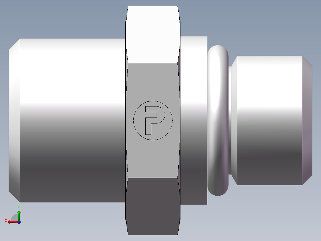 美制O圈密封接头、1CO-14-04后视图