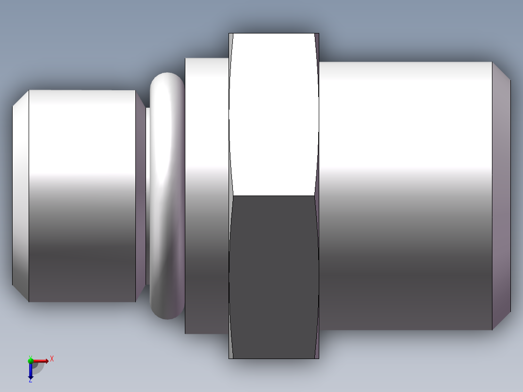 美制O圈密封接头、1CO-14-04俯视图