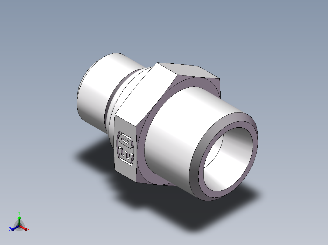 美制O圈密封接头、1CO-14-04正等轴测图