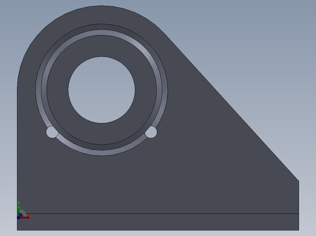 液压活塞支架前视图