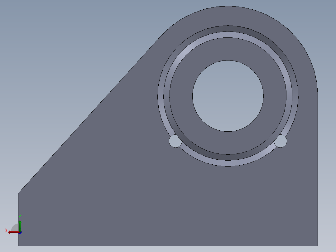 液压活塞支架后视图