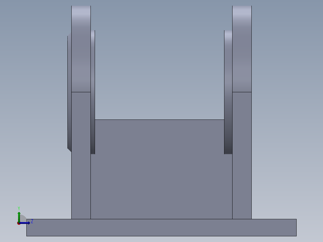 液压活塞支架左视图