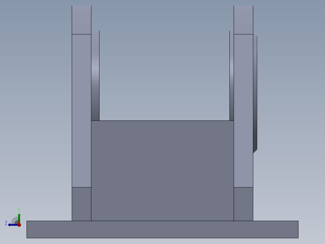 液压活塞支架右视图