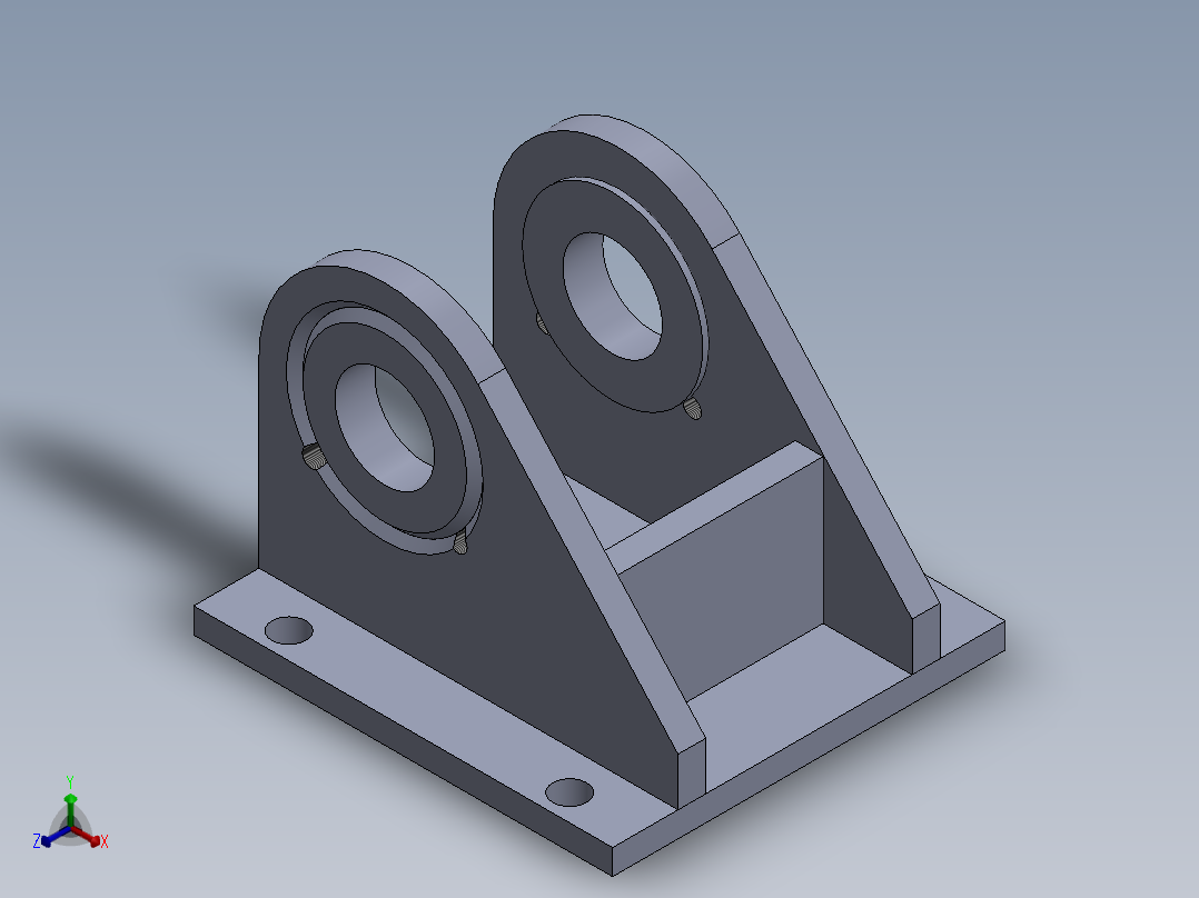 液压活塞支架正等轴测图
