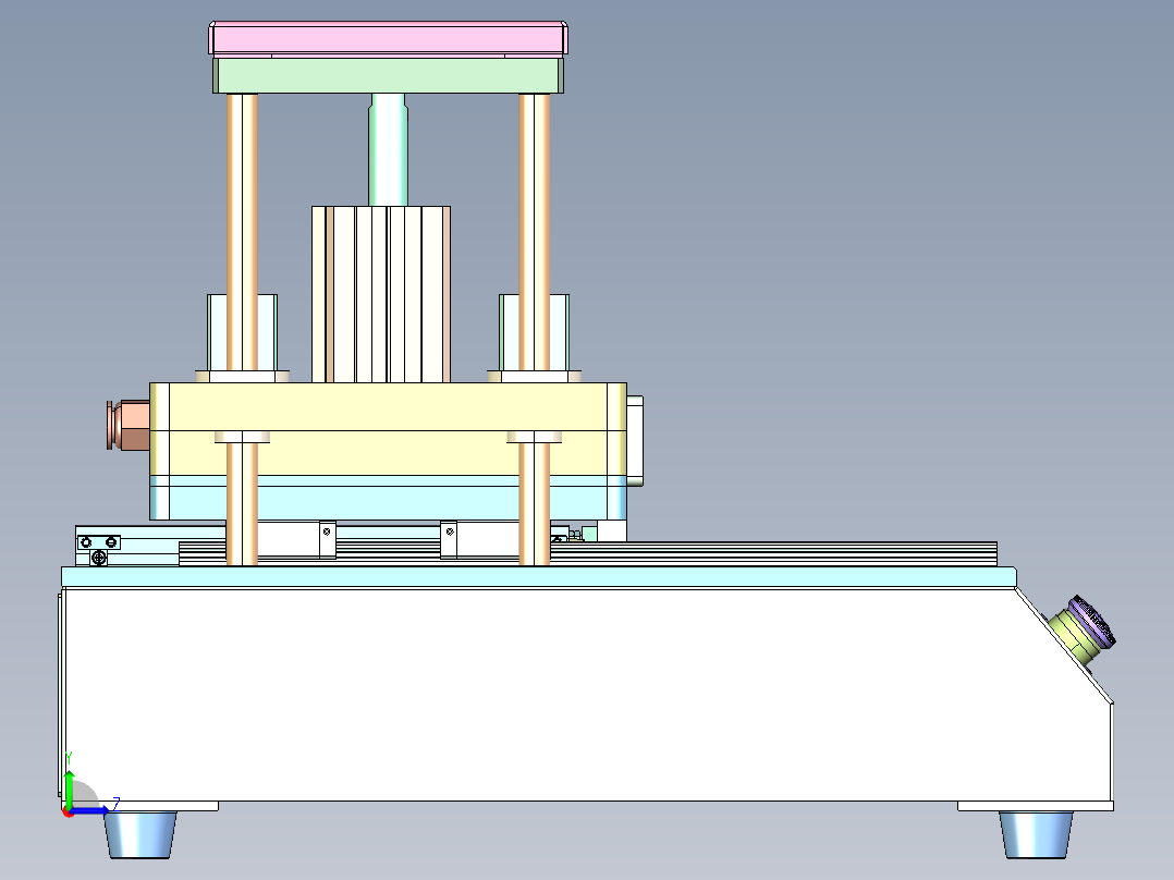 ZJ-1060 小型电机定子压装设备左视图