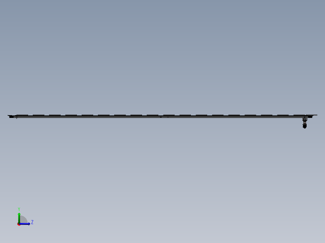 矩形链条v44圆弧612中心距723.9工位数40左视图