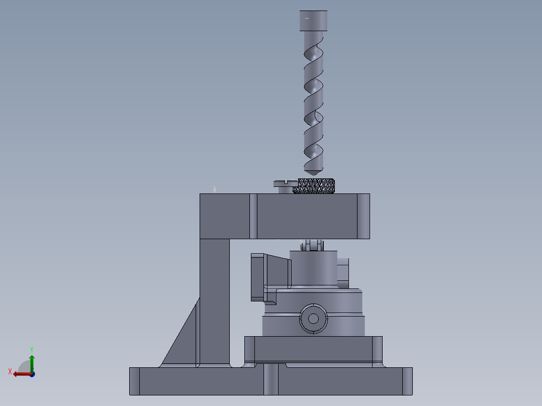 三元转子泵泵体的钻Φ15孔夹具设计及机械加工工艺装备含SW三维及非标6张CAD图后视图