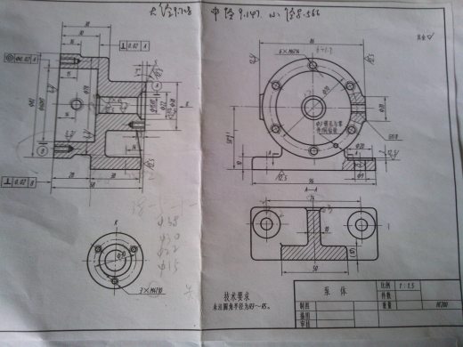 三元转子泵泵体的钻Φ15孔夹具设计及机械加工工艺装备含SW三维及非标6张CAD图缩略图