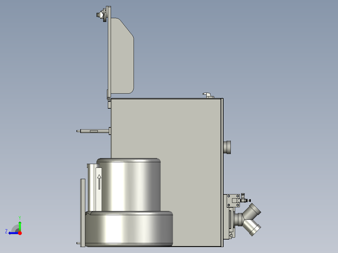 f01ae00021-d40100废料箱右视图