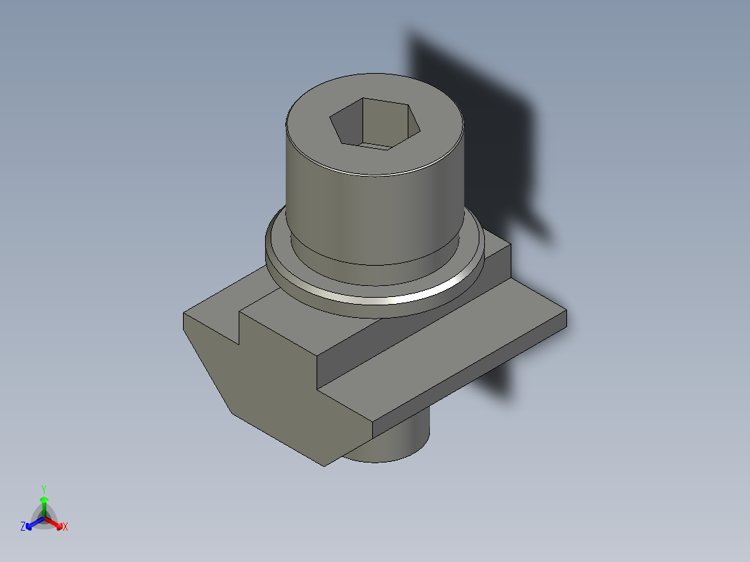 40铝合金-滑块螺母M8-组件-LXYC-BOSS借用-R20正等轴测图