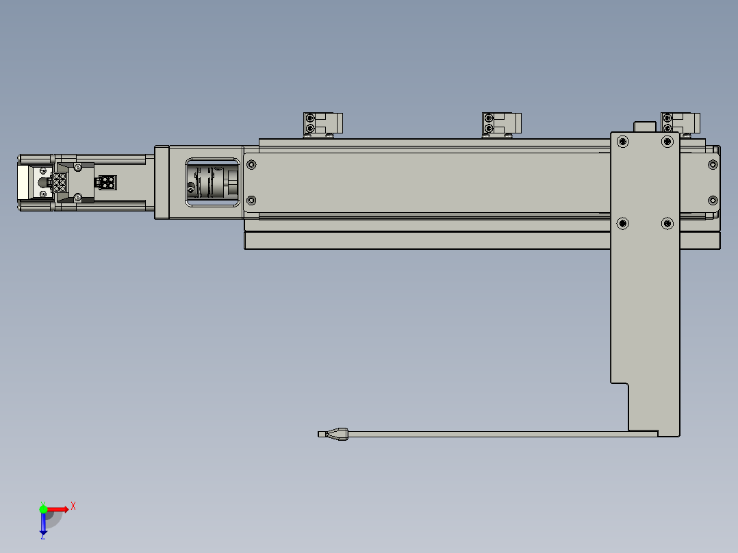 拉料模组俯视图