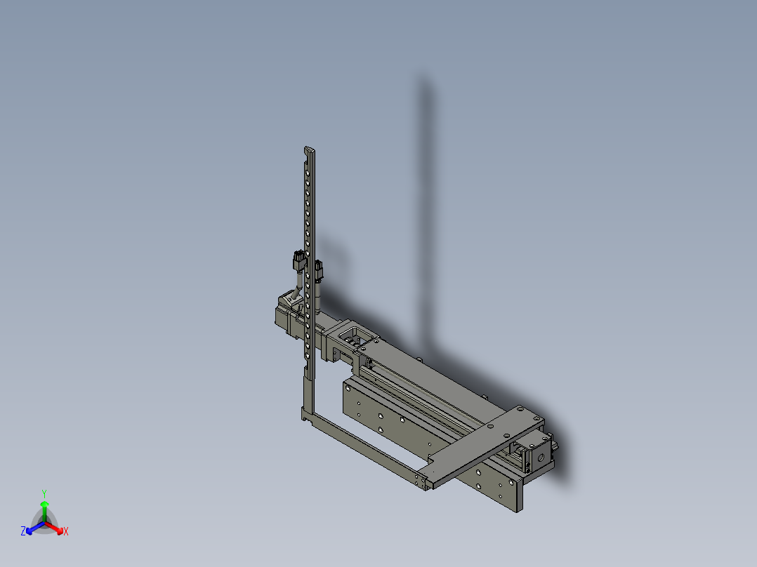 拉料模组正等轴测图