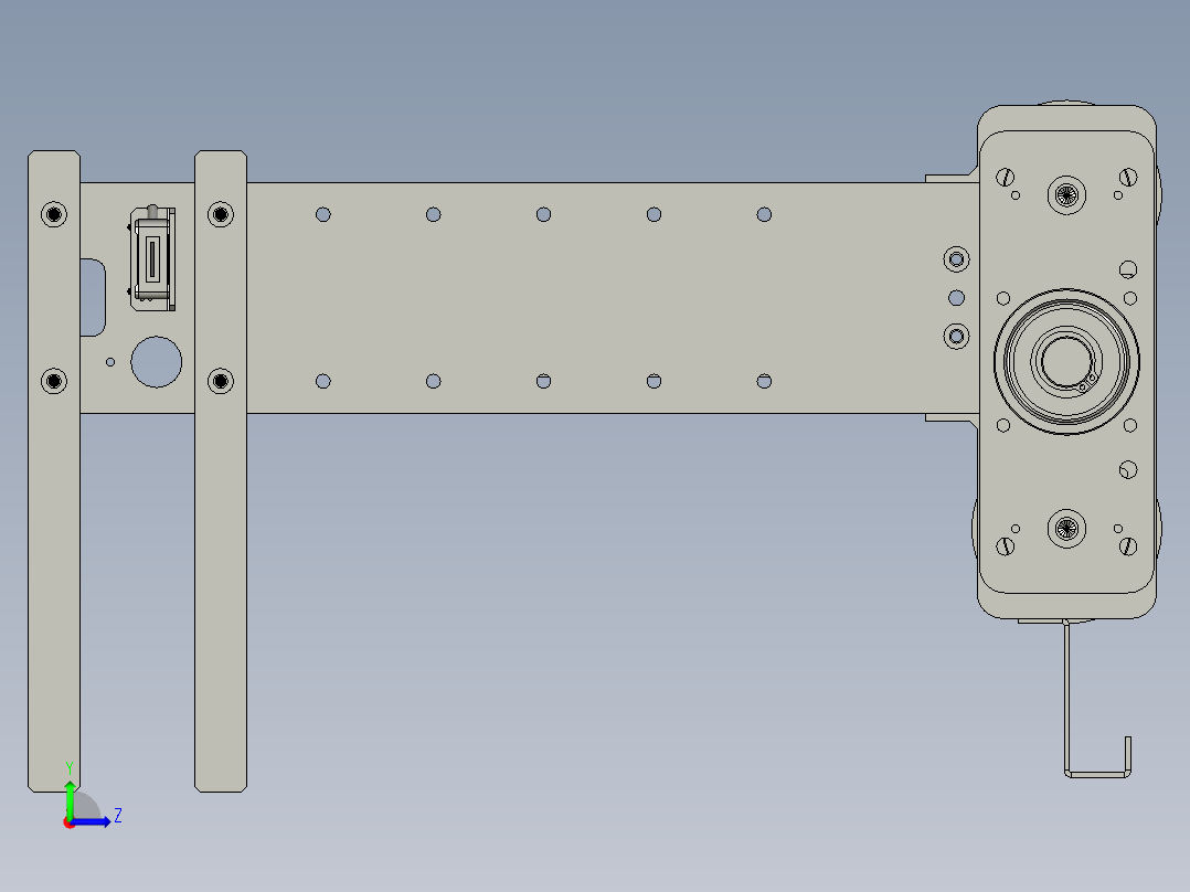 镜向tray盘升降台丝杆模组-V20-V20左视图