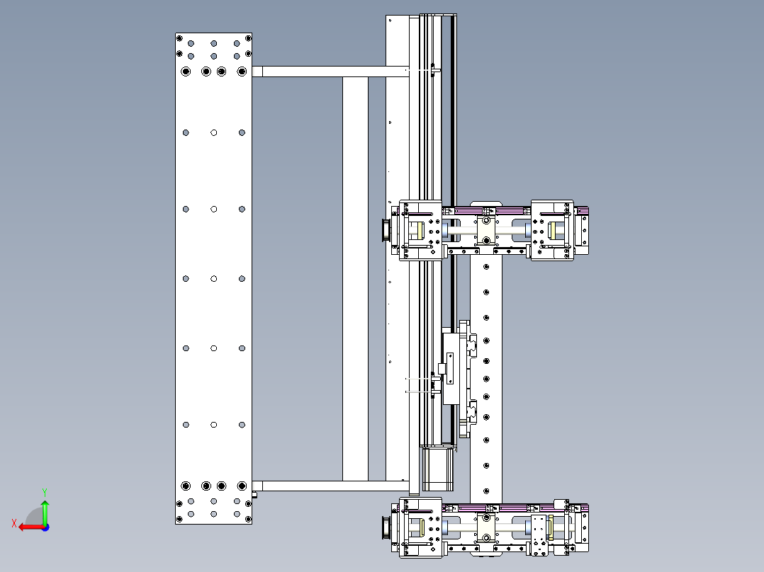 搬运包装盒机构后视图
