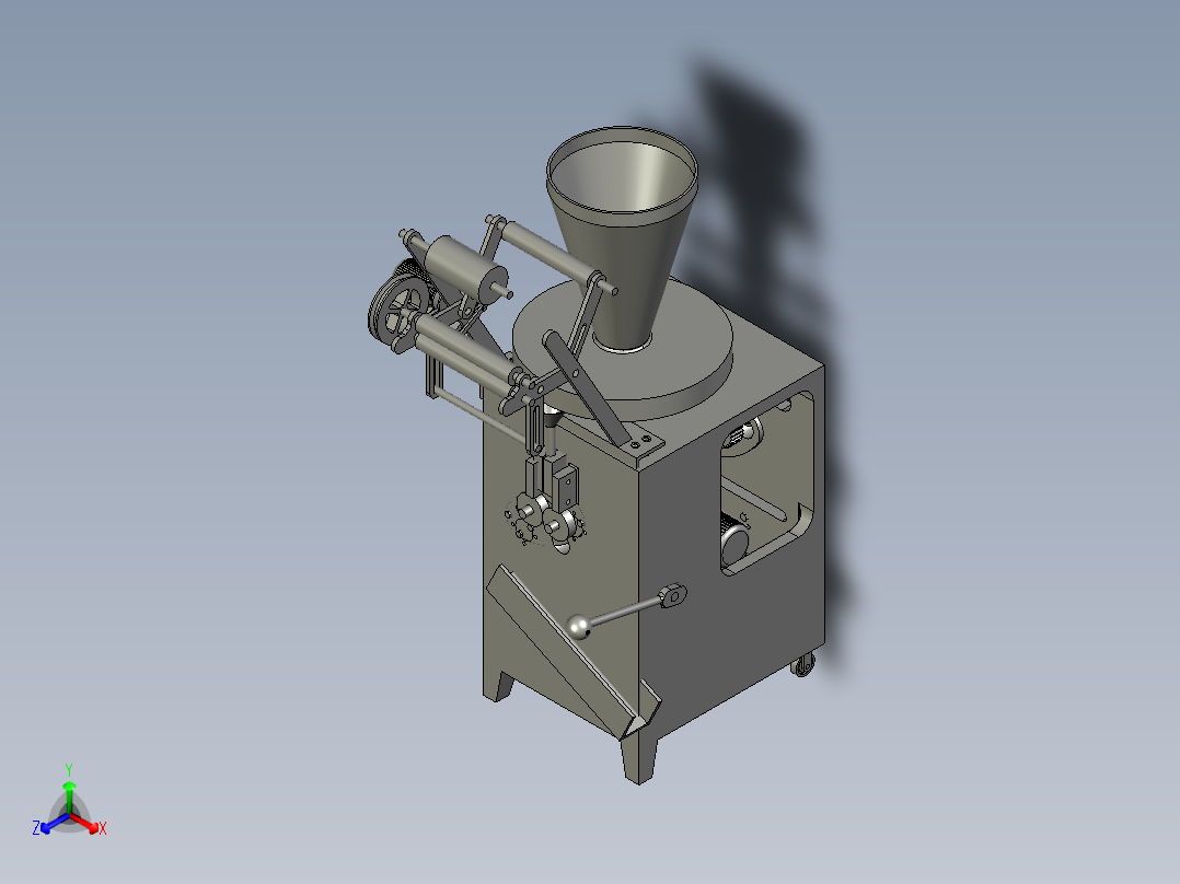 液体包装机正等轴测图