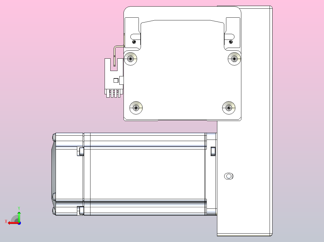 皮带直线轴半封闭可选导轨TPA-HNB-85S-90-L1400-LP-C-P20-N3后视图