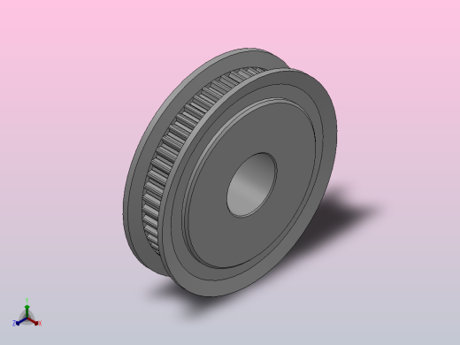 标准型半圆弧形齿同步带轮S2M型_SS2MHC-50-4-dc10-A正等轴测缩略图