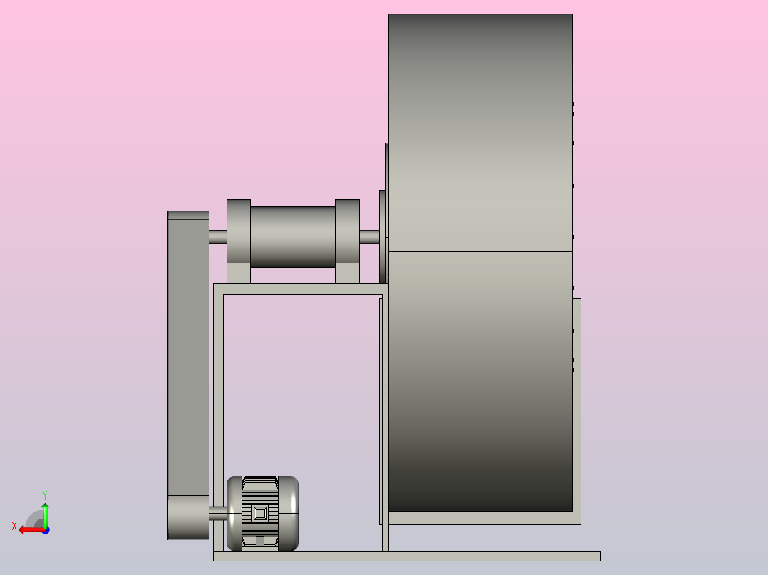 4-72C型离心通风机[10]后视图