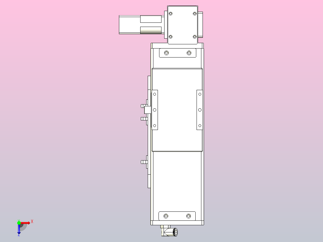 MCB10无尘皮带滑台[MCB10-L32-100-LD-100W-C3]俯视图