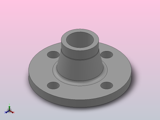 凸面整体钢制管法兰_法兰 DN40-PN10 M 1