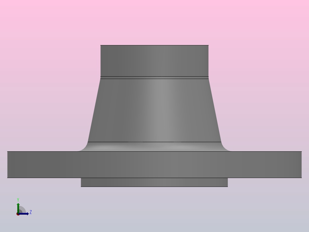 凸面整体钢制管法兰_法兰 DN40-PN10 M 1左视图