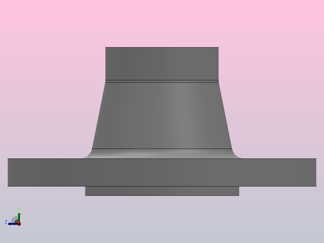 凸面整体钢制管法兰_法兰 DN40-PN10 M 1右视图