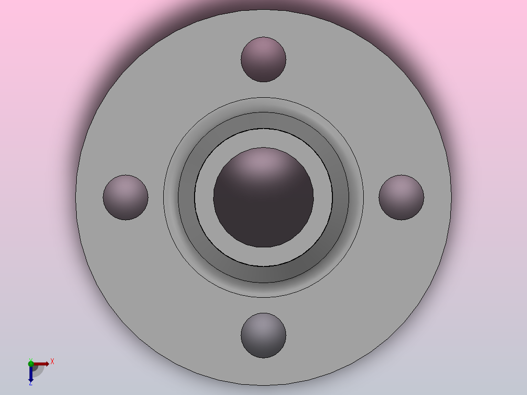凸面整体钢制管法兰_法兰 DN40-PN10 M 1俯视图
