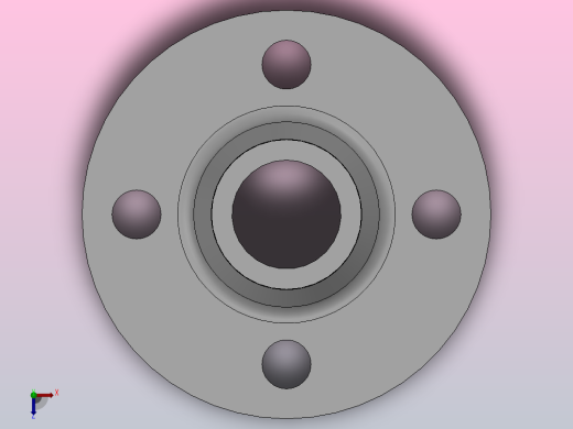凸面整体钢制管法兰_法兰 DN40-PN10 M 1俯视缩略图