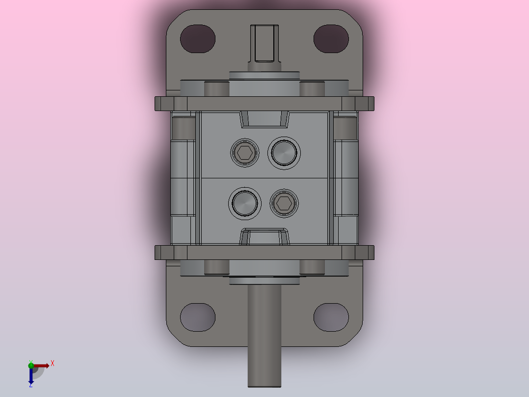 CRB1系列大型叶片式摆动气缸[CRB1LJ50-90S]俯视图
