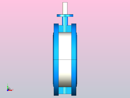 橡胶密封法兰连接蝶阀[BG310A-DN450(PN10)]前视缩略图
