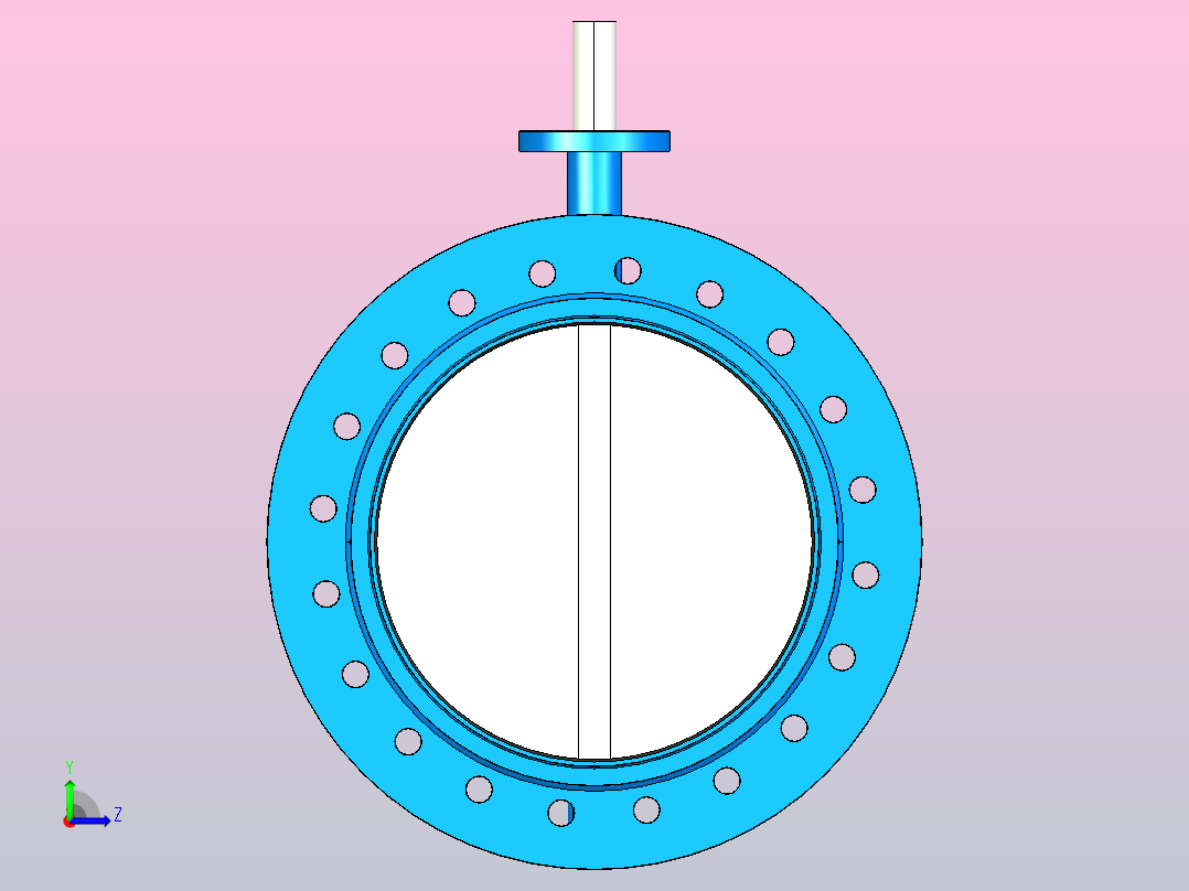 橡胶密封法兰连接蝶阀[BG310A-DN450(PN10)]左视图