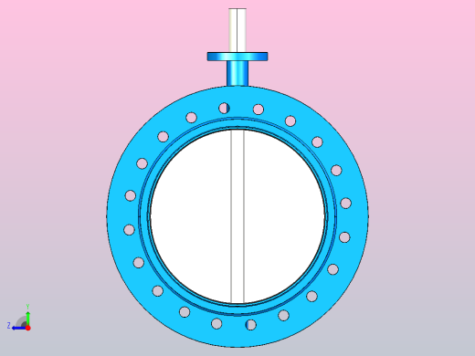 橡胶密封法兰连接蝶阀[BG310A-DN450(PN10)]右视缩略图