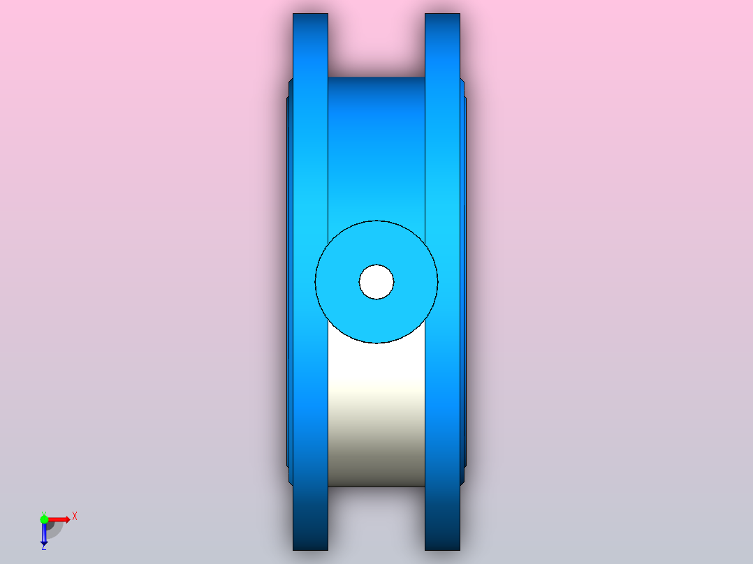 橡胶密封法兰连接蝶阀[BG310A-DN450(PN10)]俯视图