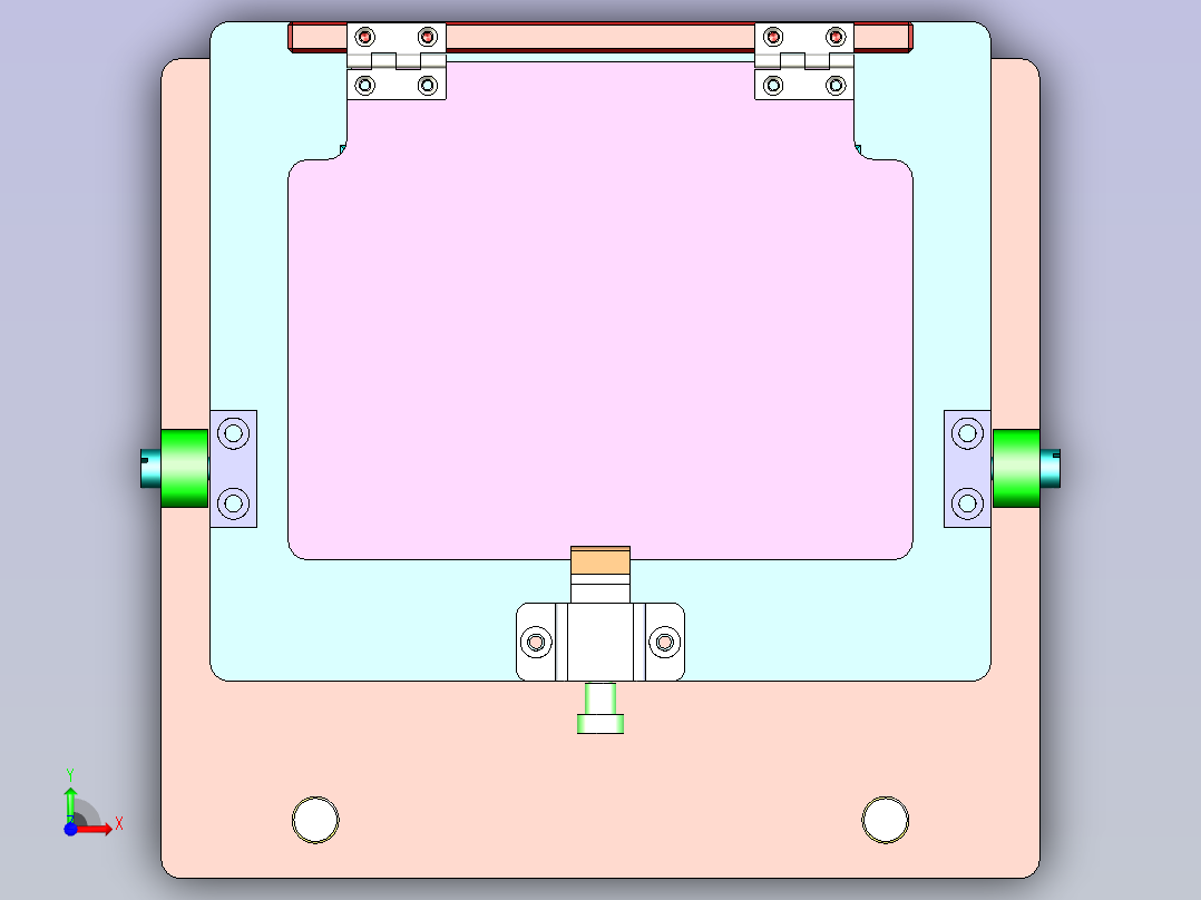 一款焊接治具3D模型前视图