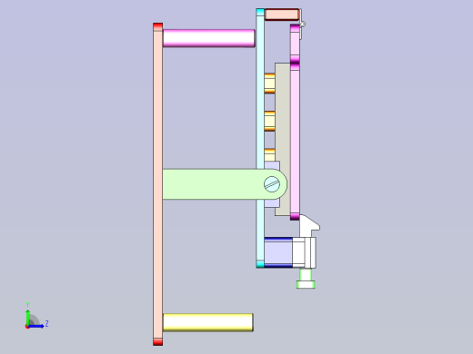 一款焊接治具3D模型左视缩略图