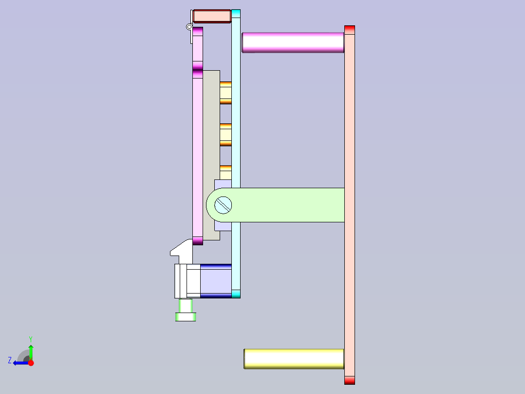 一款焊接治具3D模型右视图