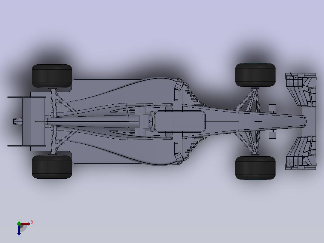 梅赛德斯W07混合动力F1赛车 sw21俯视图