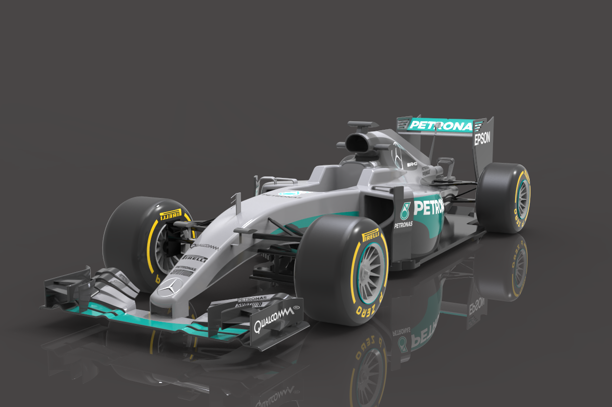 梅赛德斯W07混合动力F1赛车 sw21