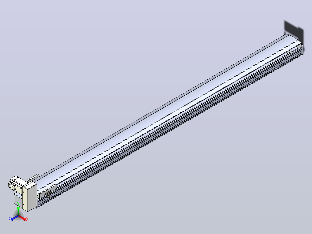 皮带直线轴半封闭可选导轨TPA-HNB-175D-140-L2200-RU-C-P75-N3主视图
