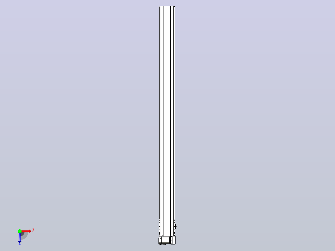 皮带直线轴半封闭可选导轨TPA-HNB-175D-140-L2200-RU-C-P75-N3俯视图