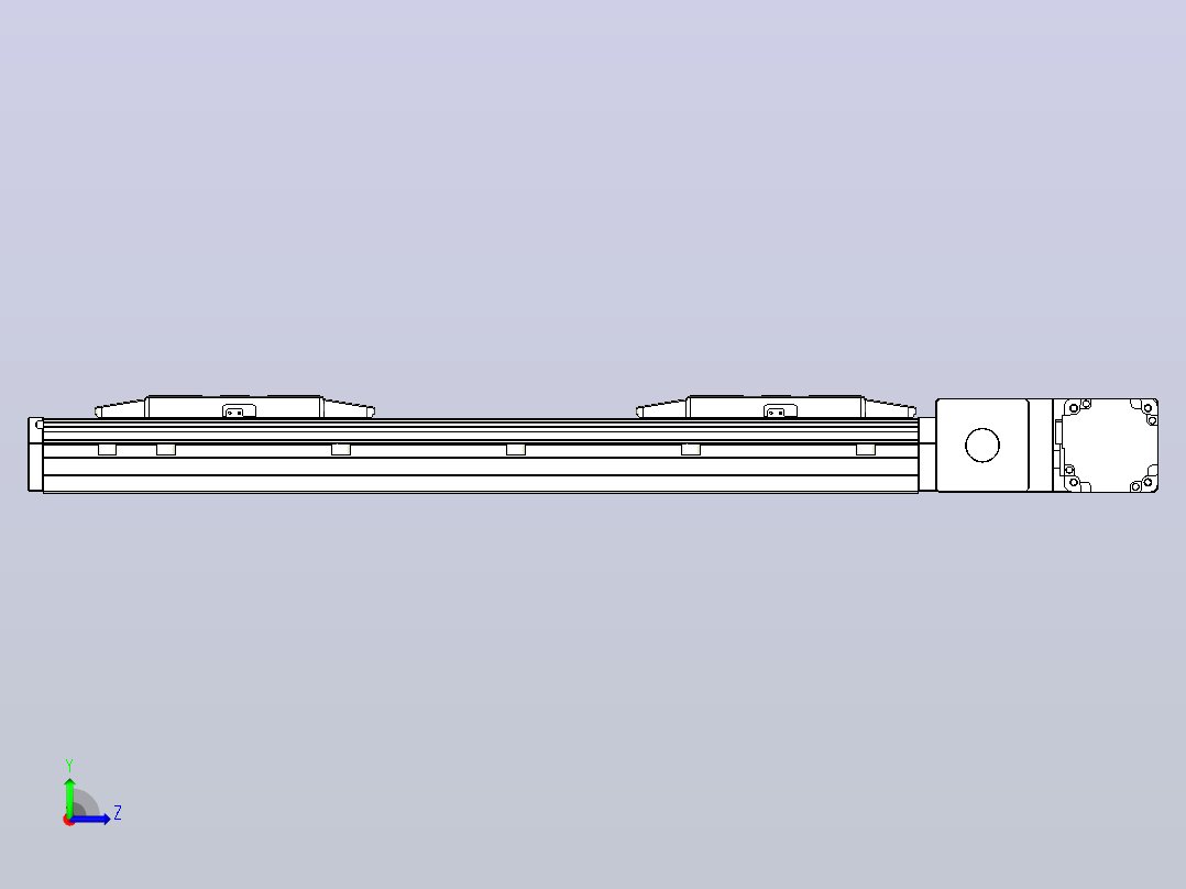 皮带直线轴双滑块型TPA-GCBS-150-P80-L100-QR-M75-N3左视图