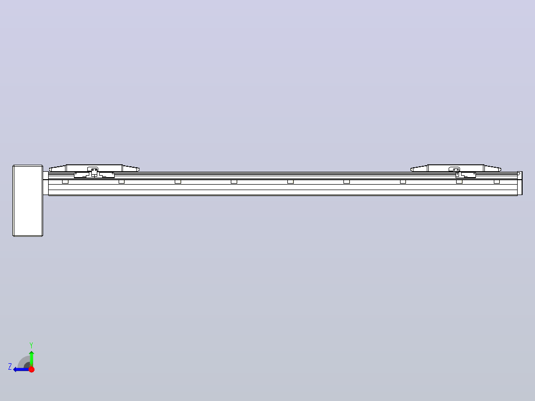 皮带直线轴双滑块型TPA-GCBS-150-P80-L350-RP-M75-N3右视图