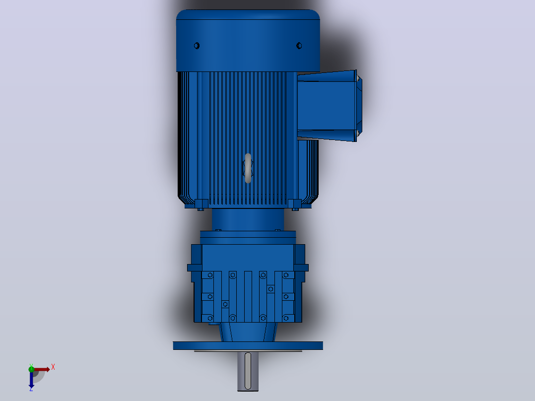 RF57法兰轴伸式安装斜齿轮减速机RF57-Y4-4P-112M-M1-0°-Φ250俯视图