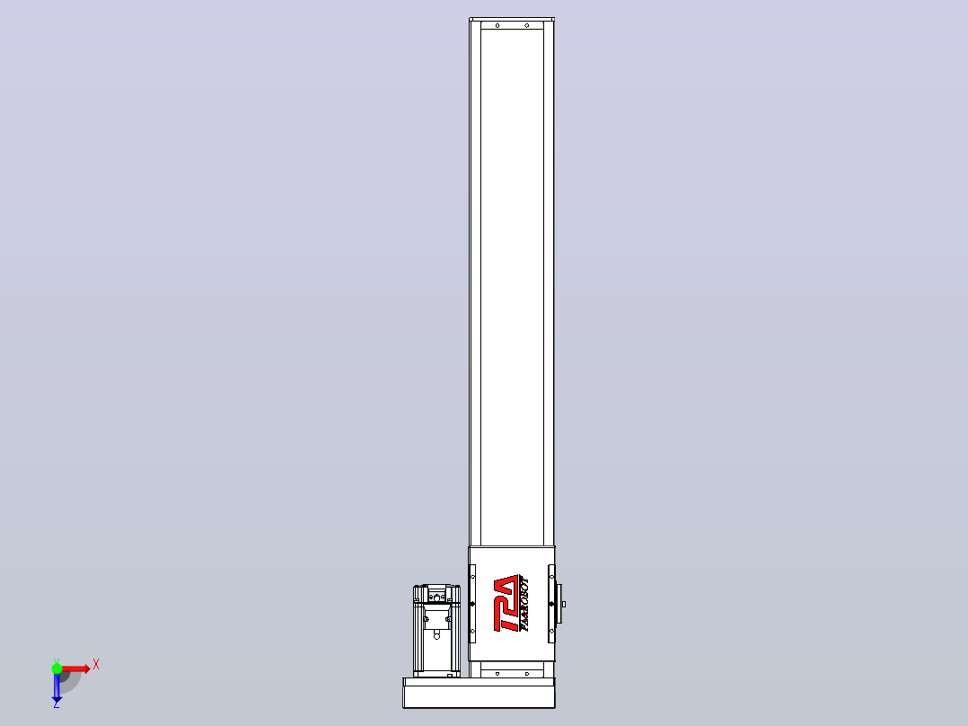 滚珠丝杠直线轴带导轨全封闭TPA-HCR-110D-1610C-L650-ML-Y-P40-N3俯视图