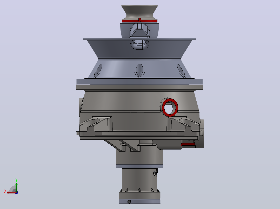 圆锥破碎机cone-crusher-6831-模型格式为 sw后视图