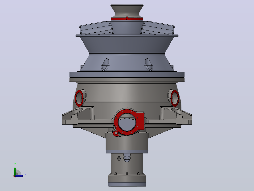 圆锥破碎机cone-crusher-6831-模型格式为 sw左视图